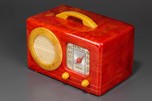 Striking Red Highly Swirled Motorola 50XC Catalin ’Circle-Grille’ Radio